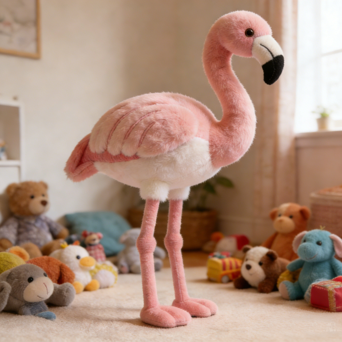 Pink & Fairy-like Flamingo Plush Doll