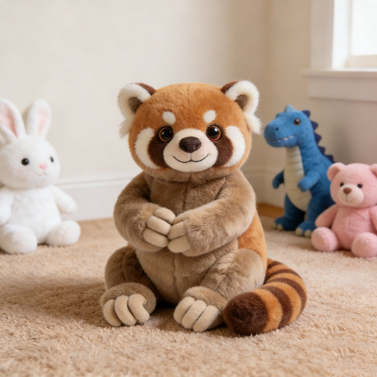 Well-Behaved Hugging Arms Red Panda Plush Toy